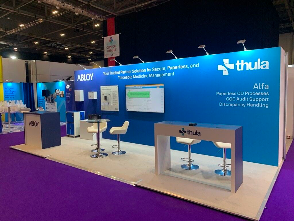 Thula and Abloy exhibition stand at Clinical Pharmacy Congress 2025